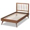 Baxton Studio Toru Mid-Century Modern Ash Walnut Finished Wood Twin Size Platform Bed 180-11108-11159-Zoro - alternate 7